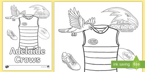 adelaide crows colouring in